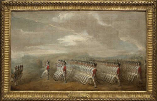 Le défilé des Suisses - Gabriel de Saint-Aubin (1724 – 1780) - Tableaux et dessins Style Louis XV
