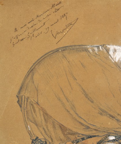 Etude d’un dromadaire chargé d’un palanquin, vu de dos par Gustave Guillaumet - Stéphane Renard Fine Art