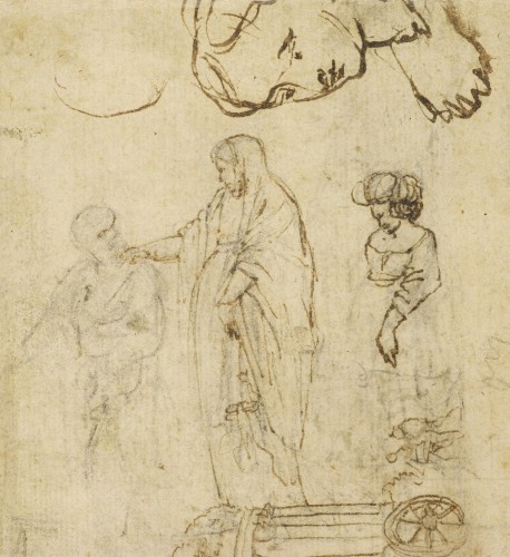 Antiquités - Un dessin inédit de Claude Gellée dit Le Lorrain, avec au dos une étude préparatoire