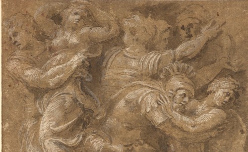 L’Enlèvement des Sabines, un dessin de Biagio Pupini, d'après Polidoro da Caravaggio - Stéphane Renard Fine Art