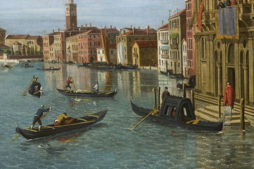 XVIIIe siècle - Vue du Grand Canal par William James, le suiveur anglais de Canaletto
