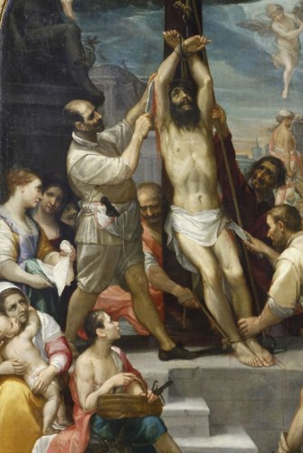 Le martyre de Saint Barthélemy, un dessin préparatoire d'Alessandro Casolani - Renaissance