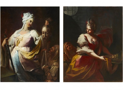 Judith et Salomé une paire de tableaux de Francesco Conti (1682 – 1760)