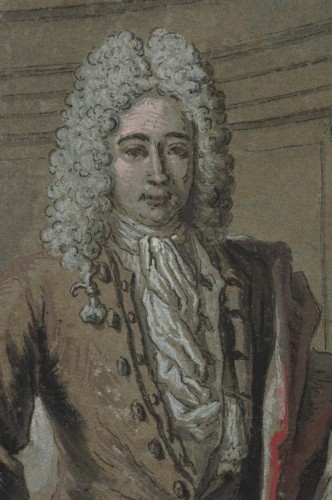 Jean-Baptiste Oudry (1686 - 1755) - Portrait d'un homme tenant une lettre - Stéphane Renard Fine Art