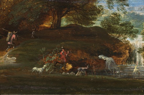 Jacques d’Arthois (Bruxelles 1613 – 1686) - Paysage à la cascade - Stéphane Renard Fine Art