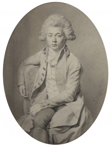 Jean-Urbain Guérin (1760 - 1836) Portrait du Vicomte de Ségur - Tableaux et dessins Style Louis XVI