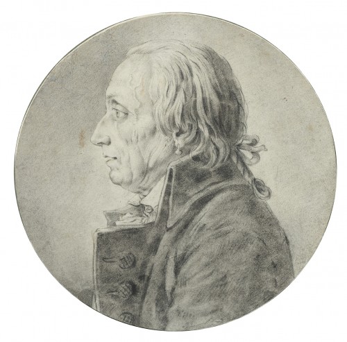Portrait d’un homme âgé pendant la Révolution - Ecole de Jacques-Louis David - Tableaux et dessins Style 