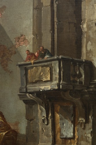 XVIIIe siècle - Capriccio architectural aux disciples d’Emmaüs - Jean-Nicholas Servandoni (1695-1766)