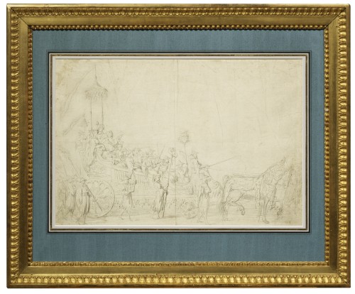Étude pour « La Mascarade Chinoise » - Jean-Baptiste Marie Pierre (1714 – 1789) - Tableaux et dessins Style Louis XV