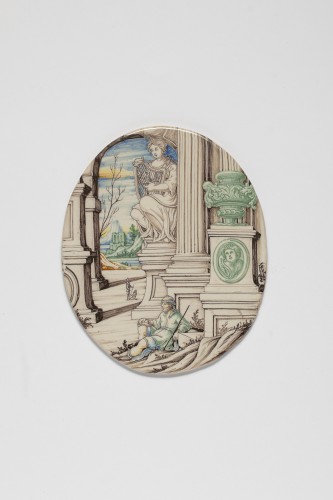 Six «ambrogette» (plaques) en faïence, Antonio Africa Pavie (1693-1704) - Subert