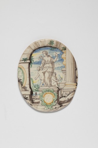 Six «ambrogette» (plaques) en faïence, Antonio Africa Pavie (1693-1704) - 