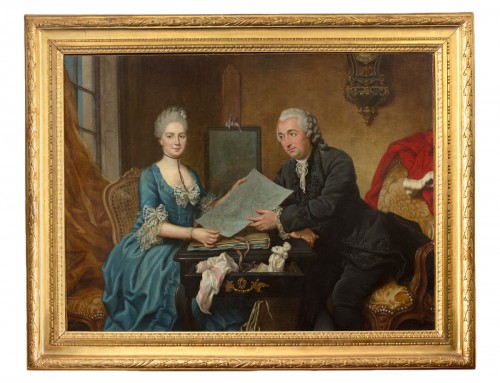 Donatien Nonnotte (1708-1785) - Portrait de Léonard et Antoinette Bourlier d’Ailly