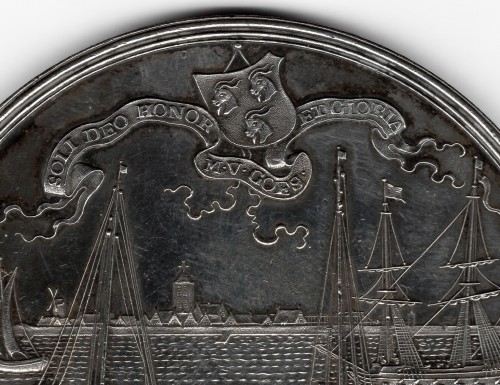 Collections  - Médaille commémorant le sauvetage d'une précieuse cargaison par Treileben - 1660