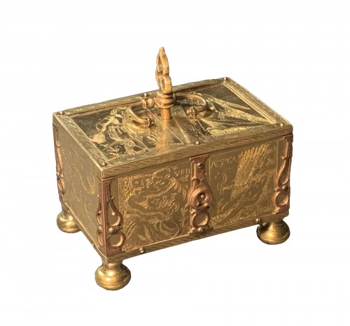 Boîte en cuivre doré et gravé par Michel Mann - vers 1600