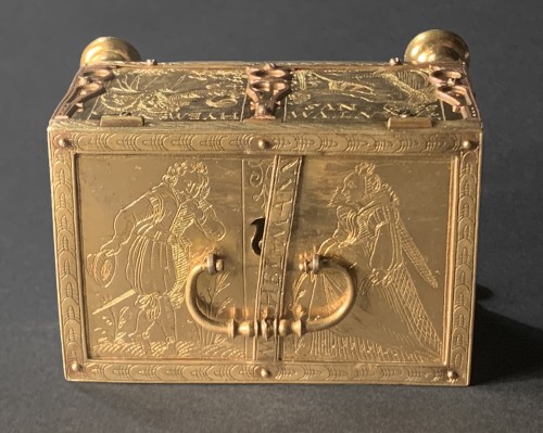 Boîte en cuivre doré et gravé par Michel Mann - vers 1600 - Sylvie Lhermite-King