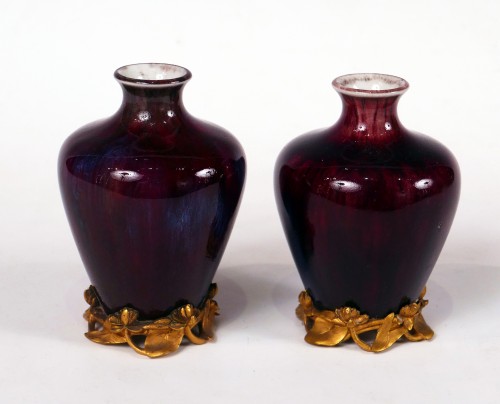 Antiquités - Paire de vases Art nouveau de la Manufacture de Sèvres, France 1902