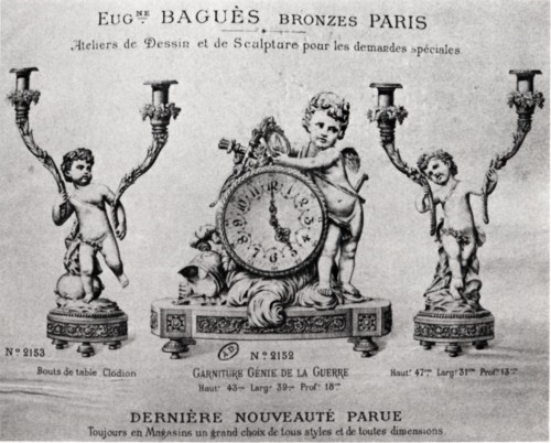 Antiquités - Garniture "Génie des Arts" par G. Fabre, France circa 1900