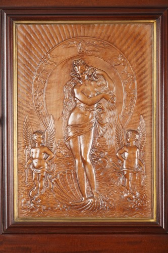 Cabinet néo-Renaissance par P. Sormani et attr. à E. Lièvre, France circa 1870 - Tobogan Antiques