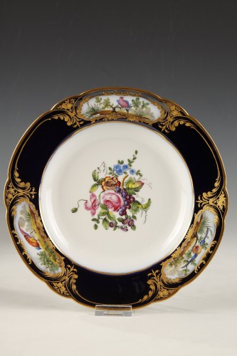 XIXe siècle - Ensemble de six assiettes en porcelaine, France circa 1880