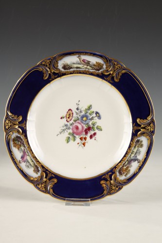 Napoléon III - Ensemble de six assiettes en porcelaine, France circa 1880