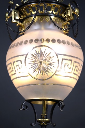 XIXe siècle - Élégante Lanterne, attribuée à Maison Millet, France Circa 1890