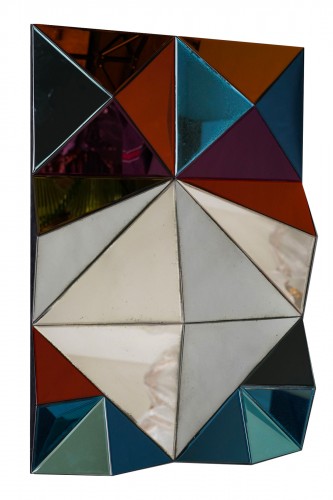 Miroir multicolore, "oiseau de Paradis", O. de Schrijver & Ode's Design