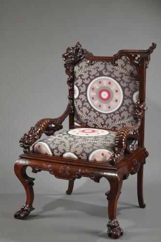 Sièges Fauteuil & Bergère - Paire de fauteuils japonisants, France circa 1880