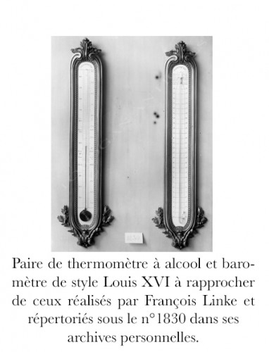 Antiquités - Thermomètre et Calendrier perpétuel attribués à F. Linke, France circa 1880