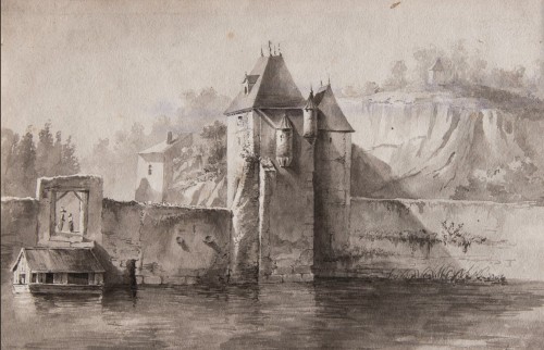 Jean-Jacques DE BOISSIEU (1736 - 1810) - Le château de Pierre Scize