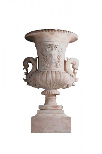 Important vase en albâtre de forme Médicis, Rome, vers 1800