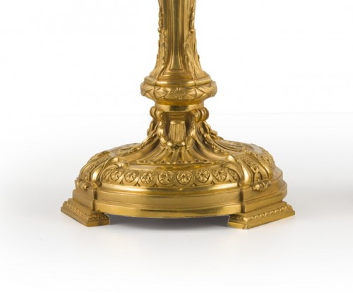 Paire de bougeoirs aux cariatides, fin XIXe siècle - Luminaires Style Napoléon III