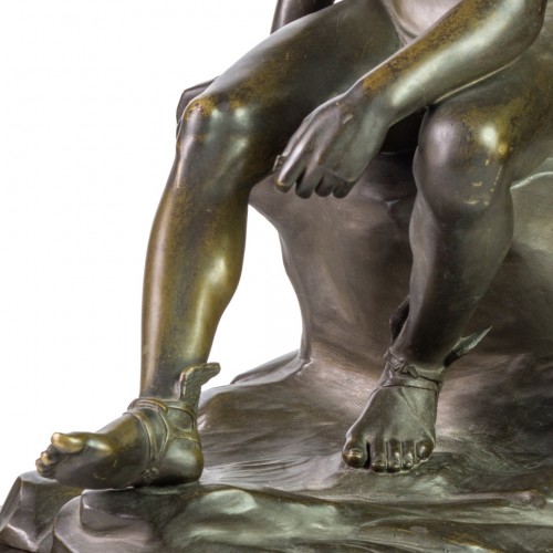 Sculpture Sculpture en Bronze - Mercure, Rome XIXe siècle