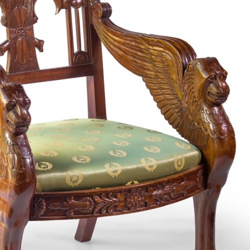 Paire de fauteuils en acajou, fin XIXe siècle - Vivioli Arte Antica