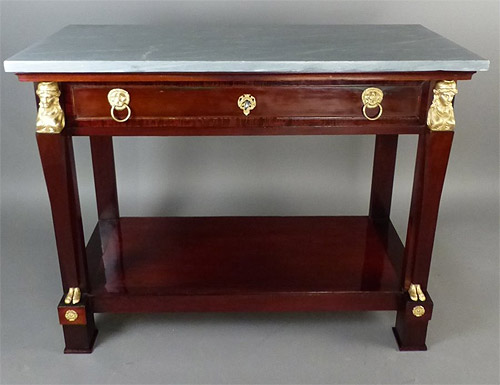 La console d'époque empire article : anticstore Table ronde de salle à manger second empire