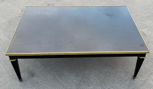 Antiquités - 1950/70 Coffee Table Wood Lacquered Black Maison Jansen 120 x 80 cm