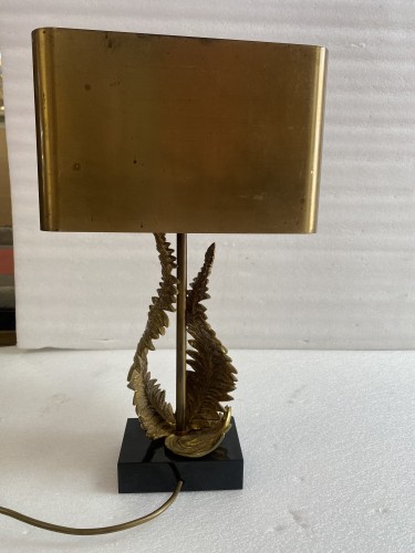 Lighting  - 1965&#039; Maison Charles Fougères Lamp In Bronze Signed