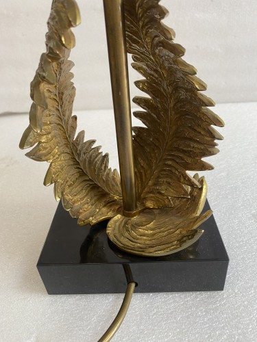 1965&#039; Maison Charles Fougères Lamp In Bronze Signed - 
