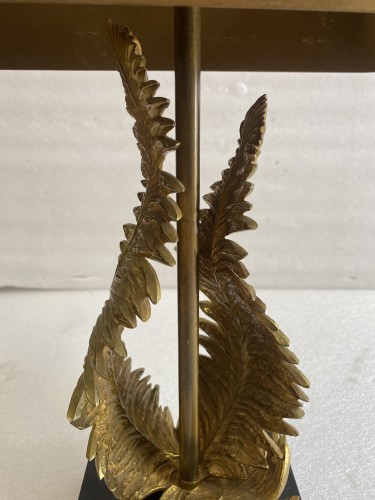 20th century - 1965&#039; Maison Charles Fougères Lamp In Bronze Signed