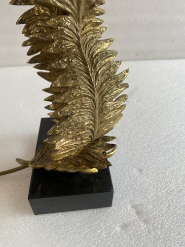 1965&#039; Maison Charles Fougères Lamp In Bronze Signed - Empire