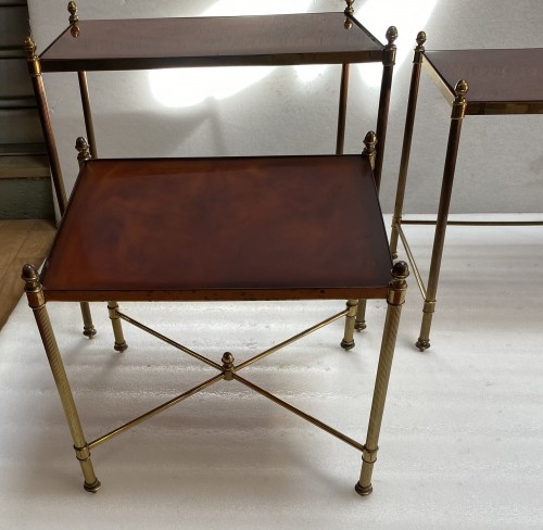 Antiquités - Serie 3 Nesting Tables Maison Baguès  1970