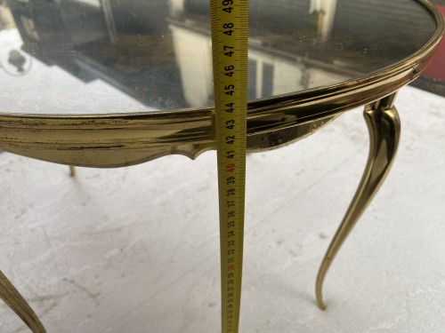 19th century - Round Coffee Table Gilt Bronze Maison Jansen Circa 1960