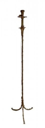 Bronze Floor Lamp Maison Charles Decor Palm Tree Circa 1970