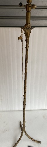 Lighting  - Bronze Floor Lamp Maison Charles Decor Palm Tree Circa 1970