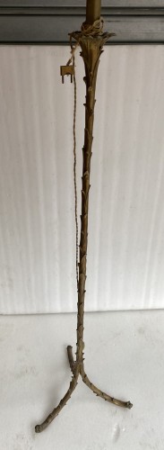 Bronze Floor Lamp Maison Charles Decor Palm Tree Circa 1970 - 