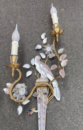 Maison Baguès - Pair of Parakeet Wall Lights Placed on a sheath circa 1970 - 