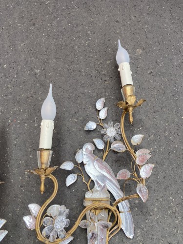 Maison Baguès - Pair of Parakeet Wall Lights Placed on a sheath circa 1970 - 50