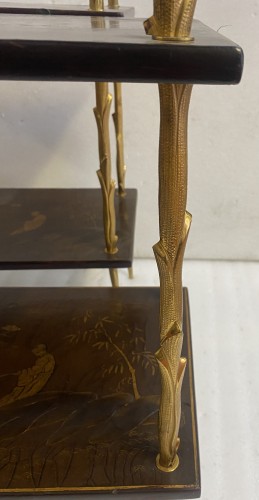 Antiquités - Paire De Tables Maison Baguès Ou Maison Charles DLG Agostini Décor Végétal circa 1970