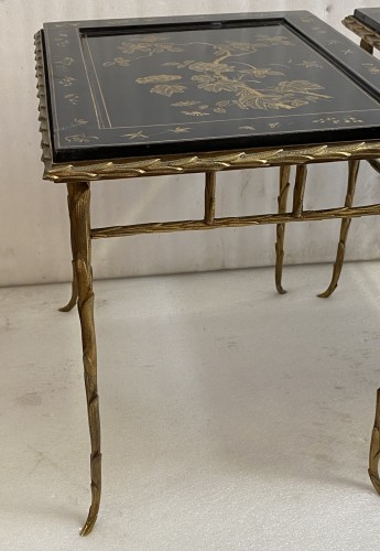 Mobilier Table & Guéridon - Paire de bouts de canapé en bronze modèle palmier maison charles