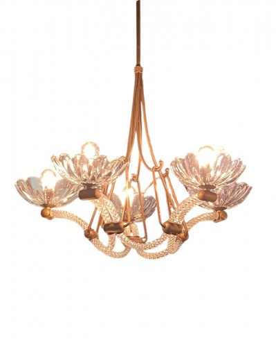 Barovier - Lustre à 5 bras de lumiére circa 1940