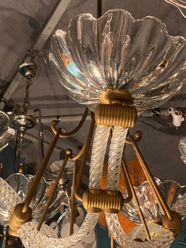 20th century - Barovier - Chandelier 5 Arms of Light circa 1940